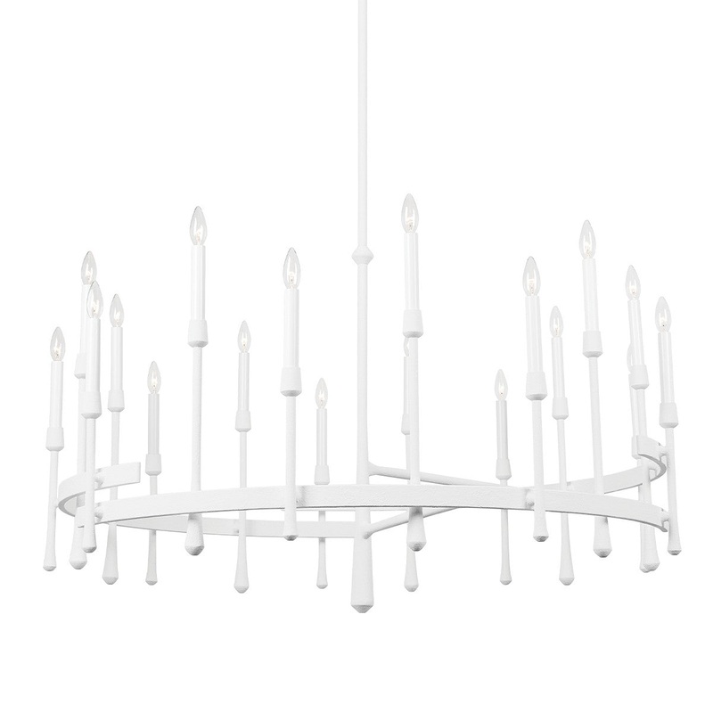 Hudson Valley 2252-WP Hathaway 18 Light Chandelier, White Plaster