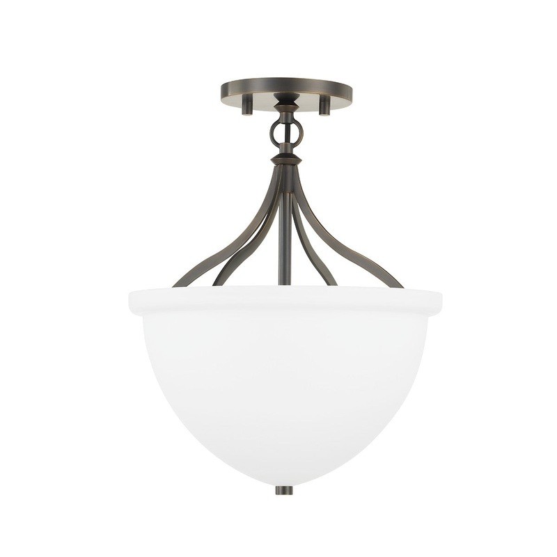 Hudson Valley 2811-DB Browne One Light Semi Flush, Distressed Bronze (Discontinued)
