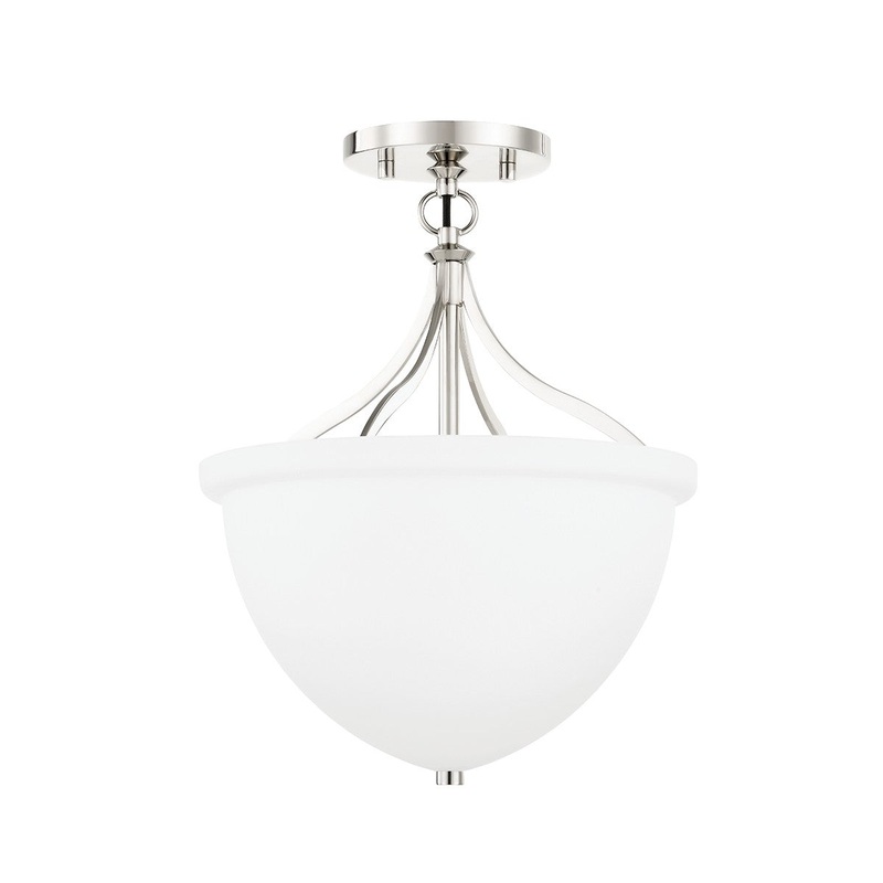 Hudson Valley 2811-PN Browne One Light Semi Flush, Polished Nickel (Discontinued)
