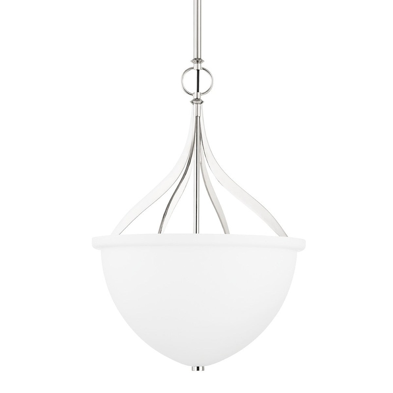 Hudson Valley 2817-PN Browne Three Light Pendant, Polished Nickel (Discontinued)