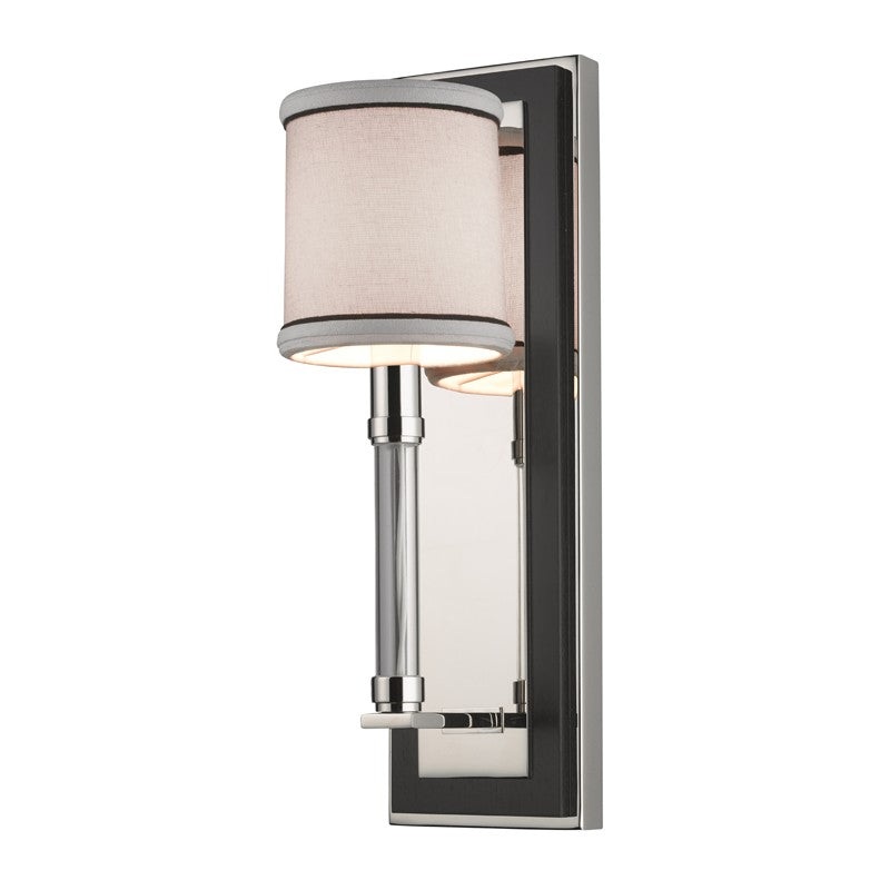 Hudson Valley 2910-PN Collins One Light Wall Sconce, Polished Nickel (Discontinued)