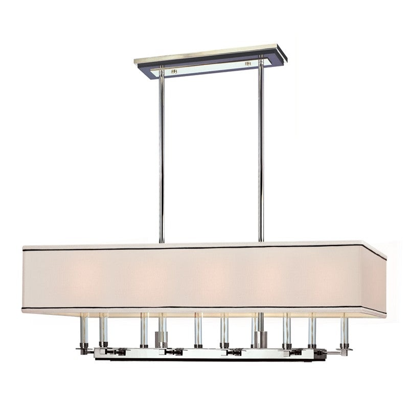 Hudson Valley 2938-PN Collins Ten Light Island Chandelier, Polished Nickel (Discontinued)