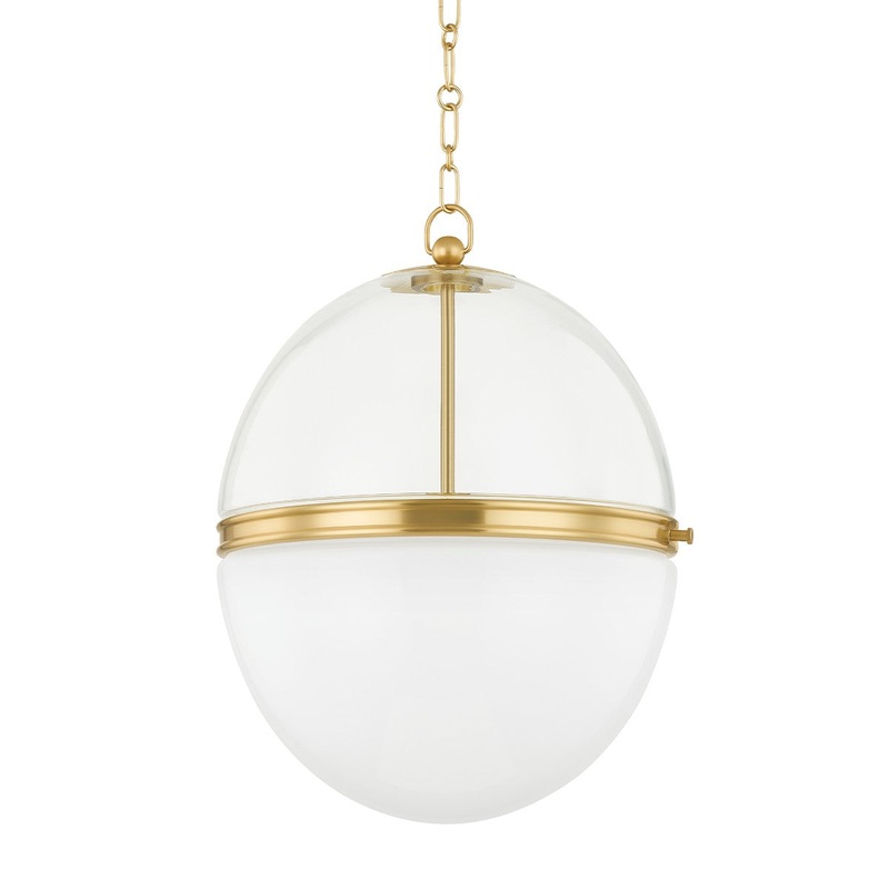 Hudson Valley 3821-AGB Donnell One Light Pendant, Aged Brass