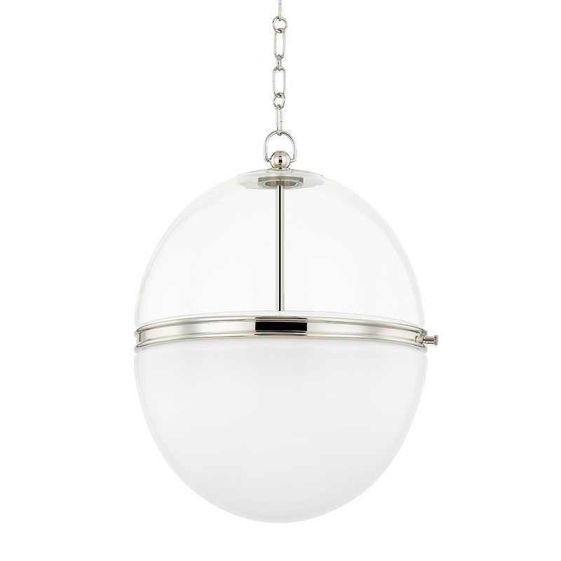 Hudson Valley 3821-PN Donnell One Light Pendant, Polished Nickel