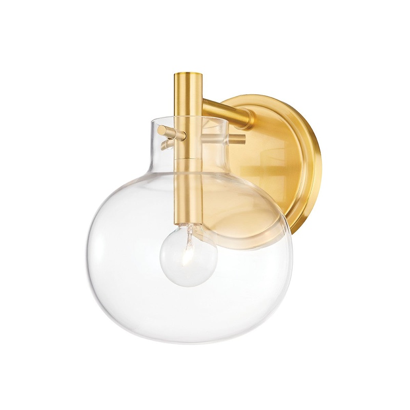 Hudson Valley 3900-AGB Hempstead One Light Wall Sconce, Aged Brass (Discontinued)