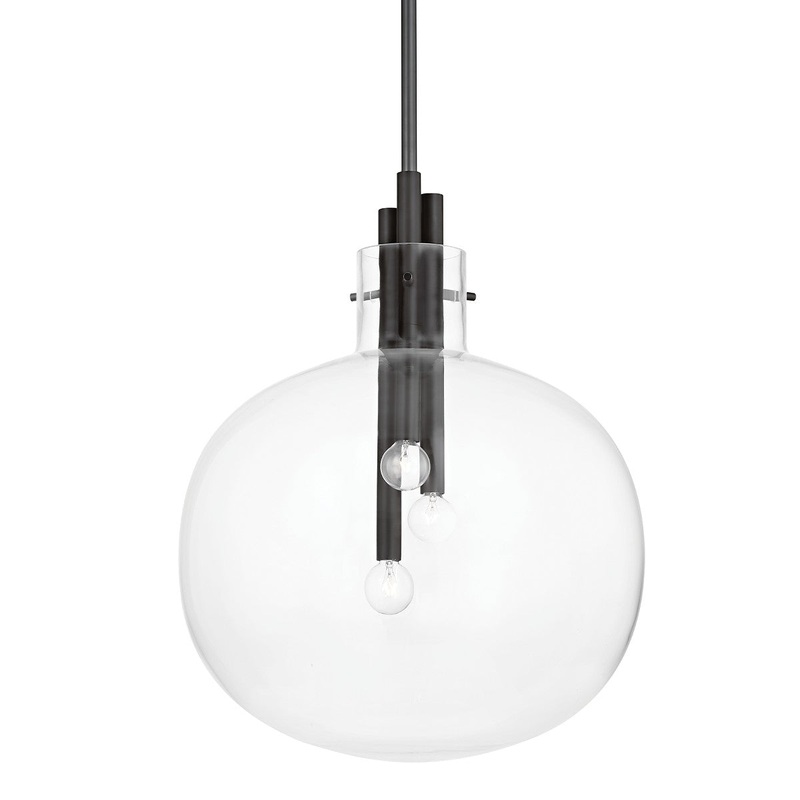 Hudson Valley 3918-BBR Hempstead Three Light Pendant, Black Brass