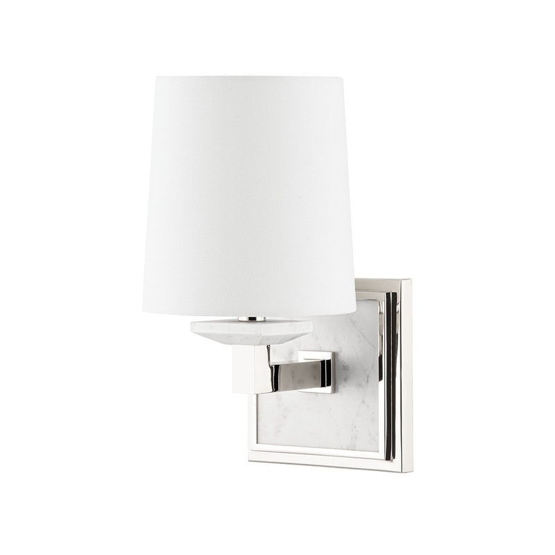Hudson Valley 4071-PN Elwood One Light Wall Sconce, Polished Nickel (Discontinued)