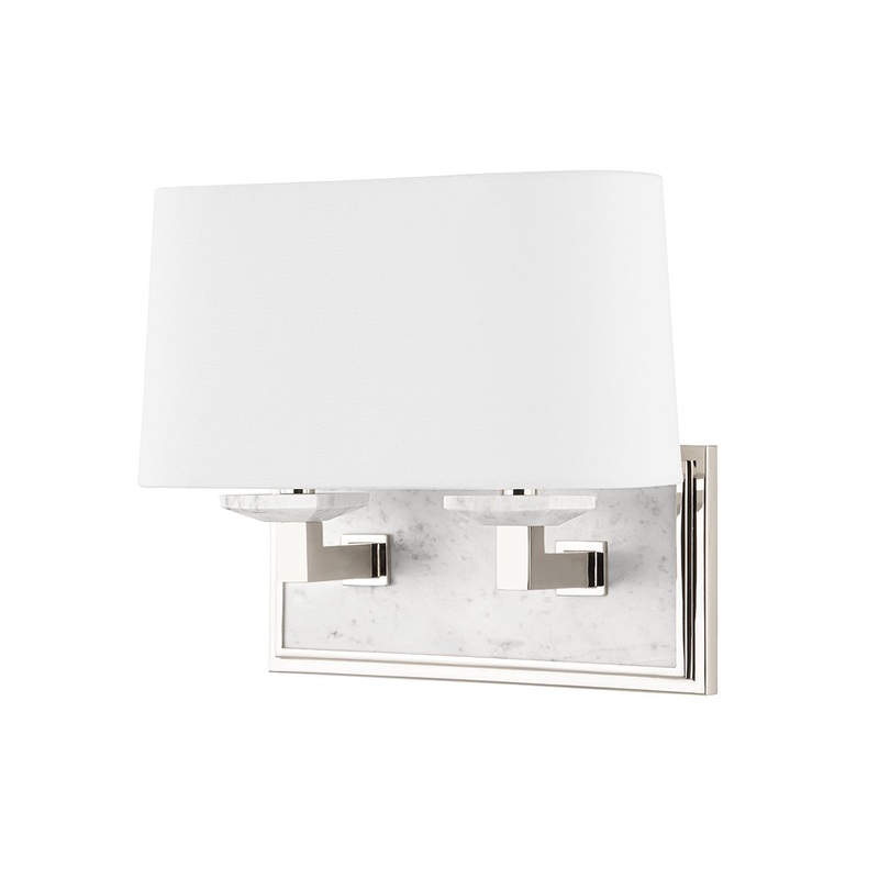 Hudson Valley 4072-PN Elwood Two Light Bath Bracket, Polished Nickel (Discontinued)