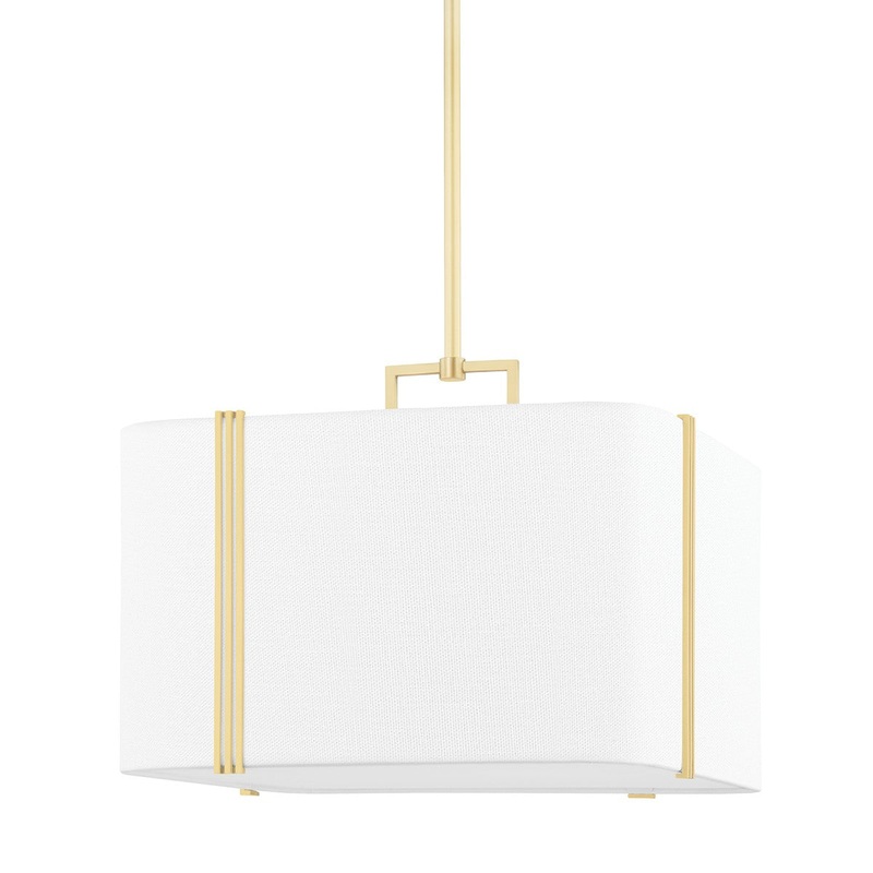 Hudson Valley 5420-AGB Downing Four Light Pendant, Aged Brass (Discontinued)