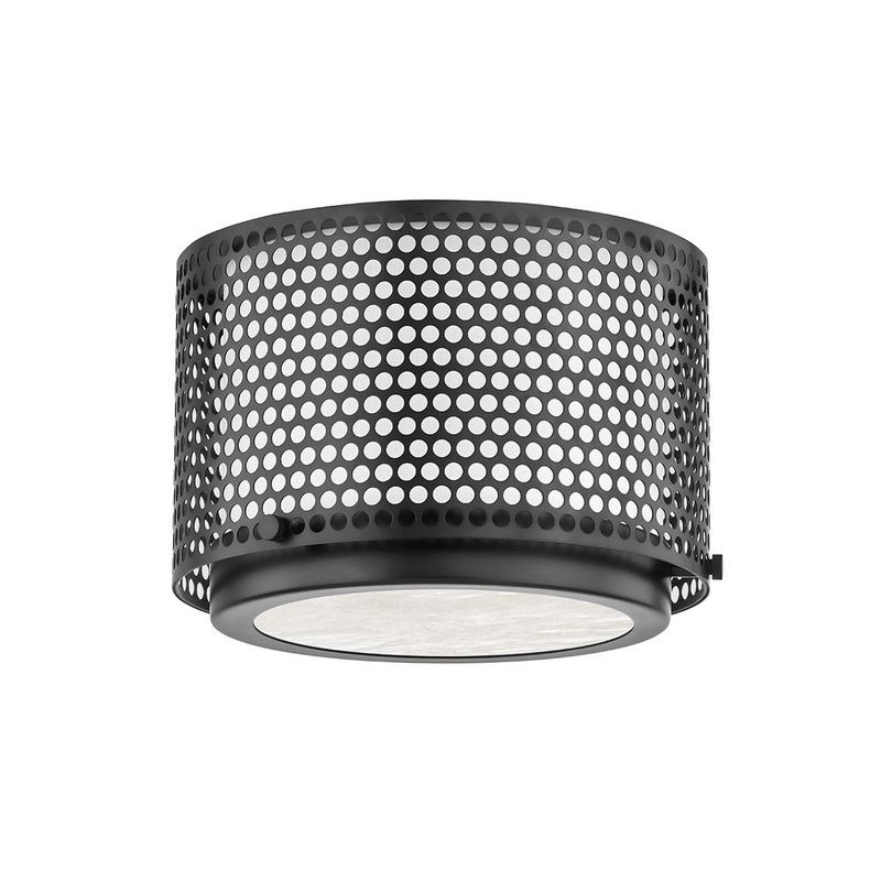 Hudson Valley 5910-BBR Oracle One Light Flush Mount, Black Brass (Discontinued)