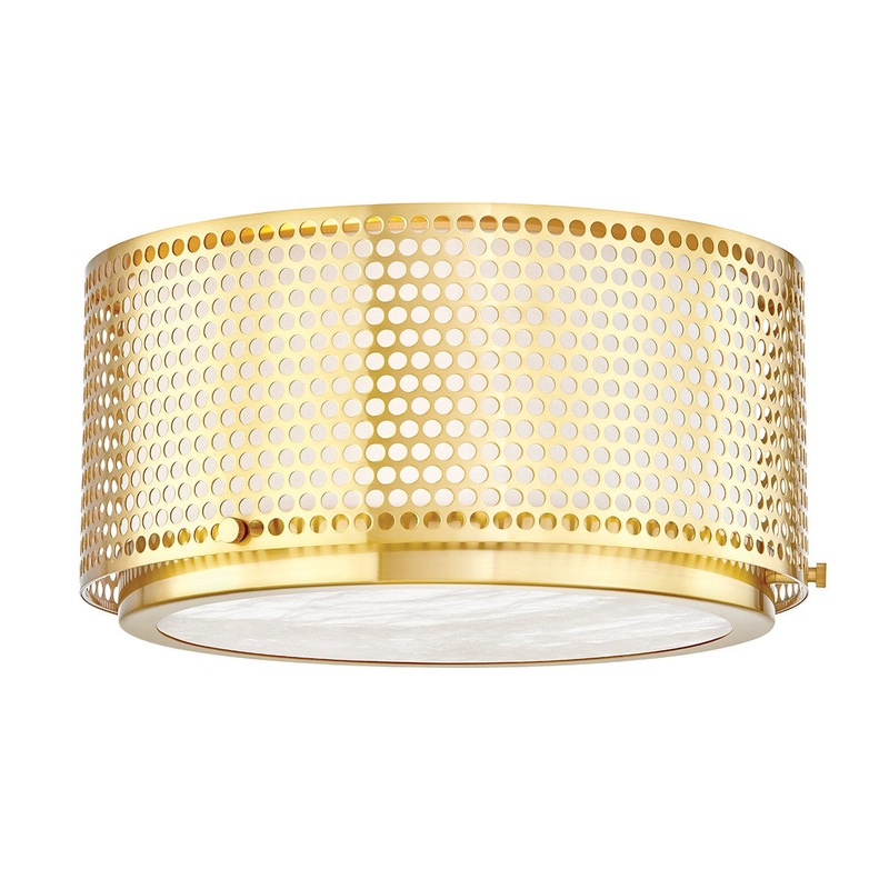 Hudson Valley 5914-AGB Oracle Two Light Flush Mount, Aged Brass (Discontinued)