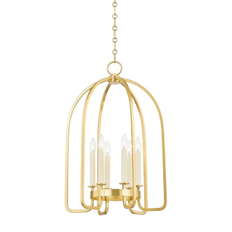 Hudson Valley 6318-AGB Oakville Six Light Lantern, Aged Brass