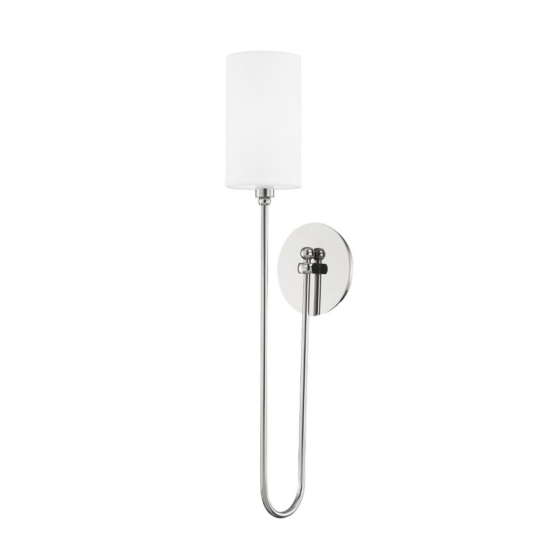 Hudson Valley 6800-PN Harlem One Light Wall Sconce, Polished Nickel