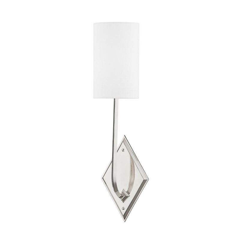 Hudson Valley 7061-PN Eastern Point One Light Wall Sconce, Polished Nickel (Discontinued)