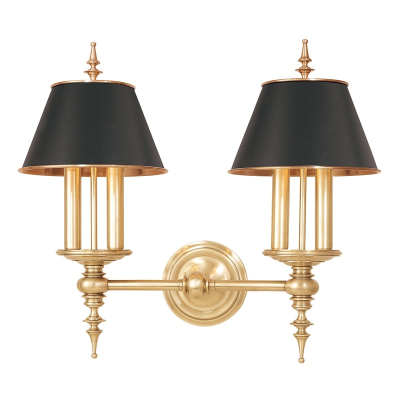 Hudson Valley 9502-AGB Cheshire Four Light Wall Sconce, Aged Brass