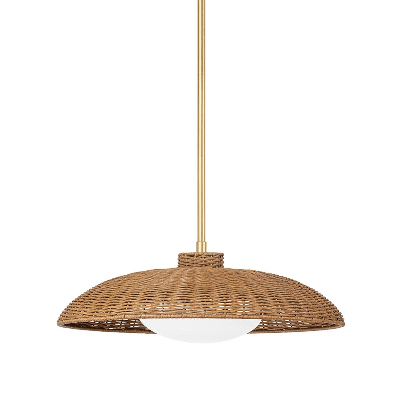 Hudson Valley 1923-VGL Delano One Light Pendant, Vintage Gold Leaf