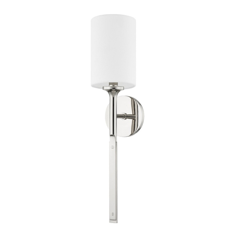 Hudson Valley 3122-PN Brewster One Light Wall Sconce, Polished Nickel