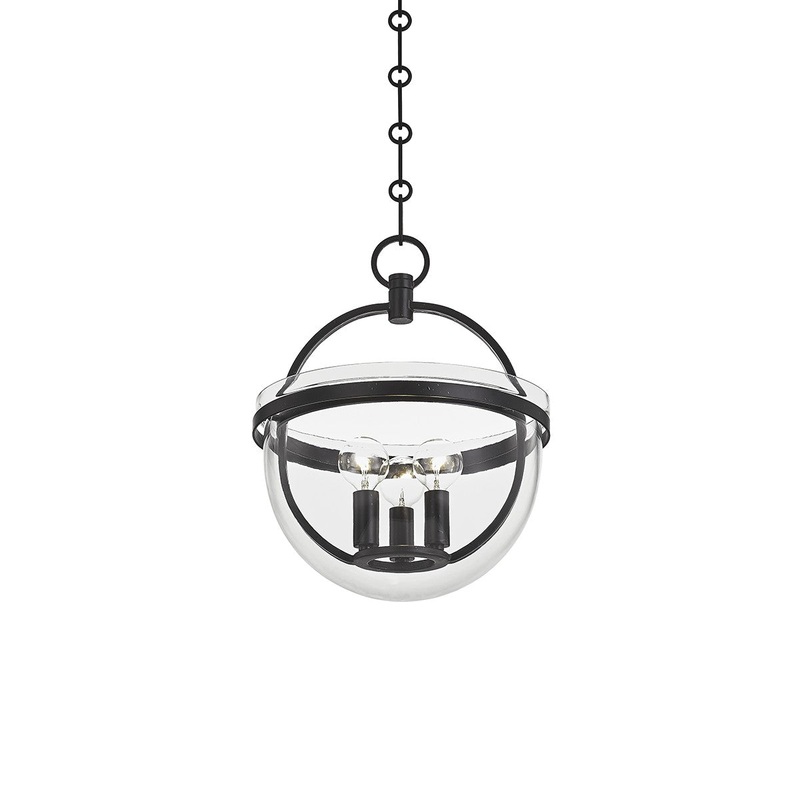 Hudson Valley 3315-AI Malloy Three Light Lantern, Aged Iron