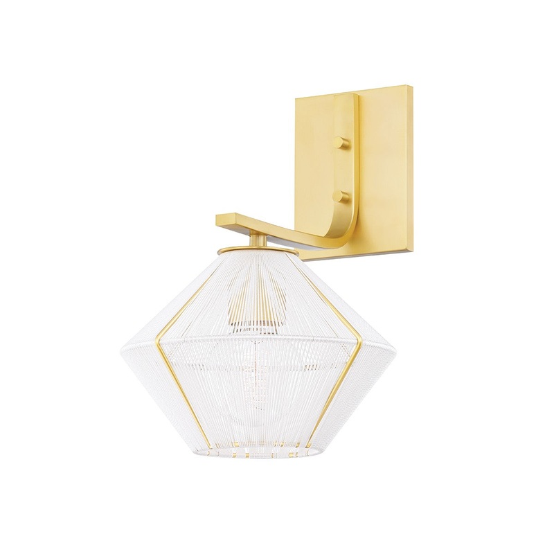Hudson Valley 3330-AGB Saranac One Light Wall Sconce, Aged Brass (Discontinued)