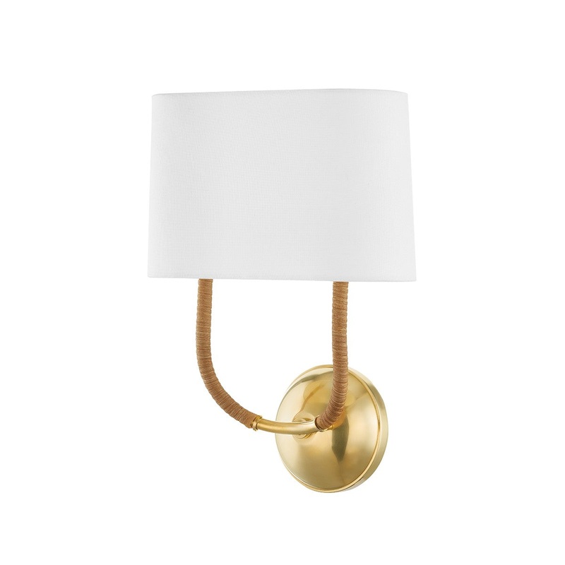 Hudson Valley 3502-AGB Webson Two Light Wall Sconce, Aged Brass