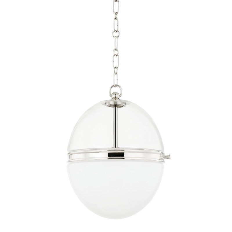 Hudson Valley 3815-PN Donnell One Light Pendant, Polished Nickel