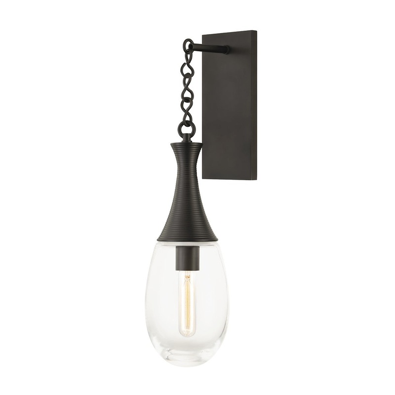 Hudson Valley 3931-BBR Southold One Light Wall Sconce, Black Brass