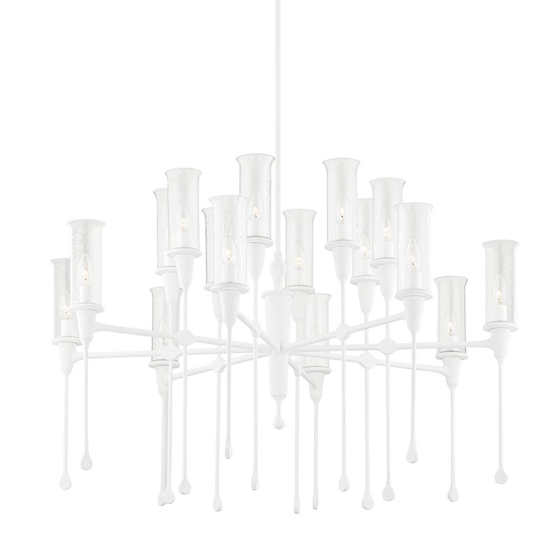 Hudson Valley 4142-WP Chisel 16 Light Chandelier, White Plaster (Discontinued)