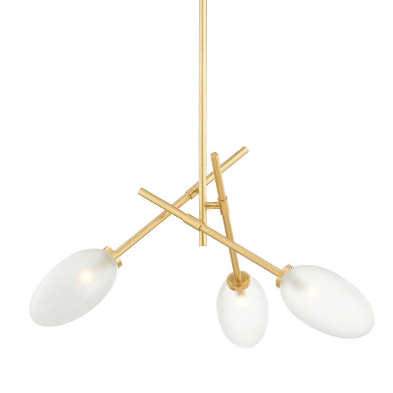 Hudson Valley 5031-AGB Alberton Three Light Chandelier, Aged Brass