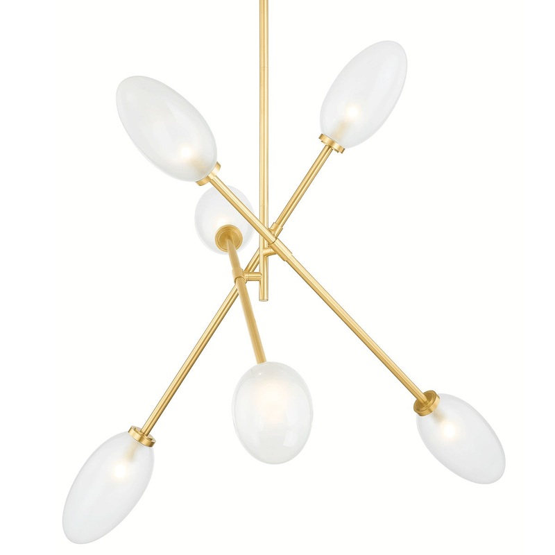 Hudson Valley 5052-AGB Alberton Six Light Chandelier, Aged Brass