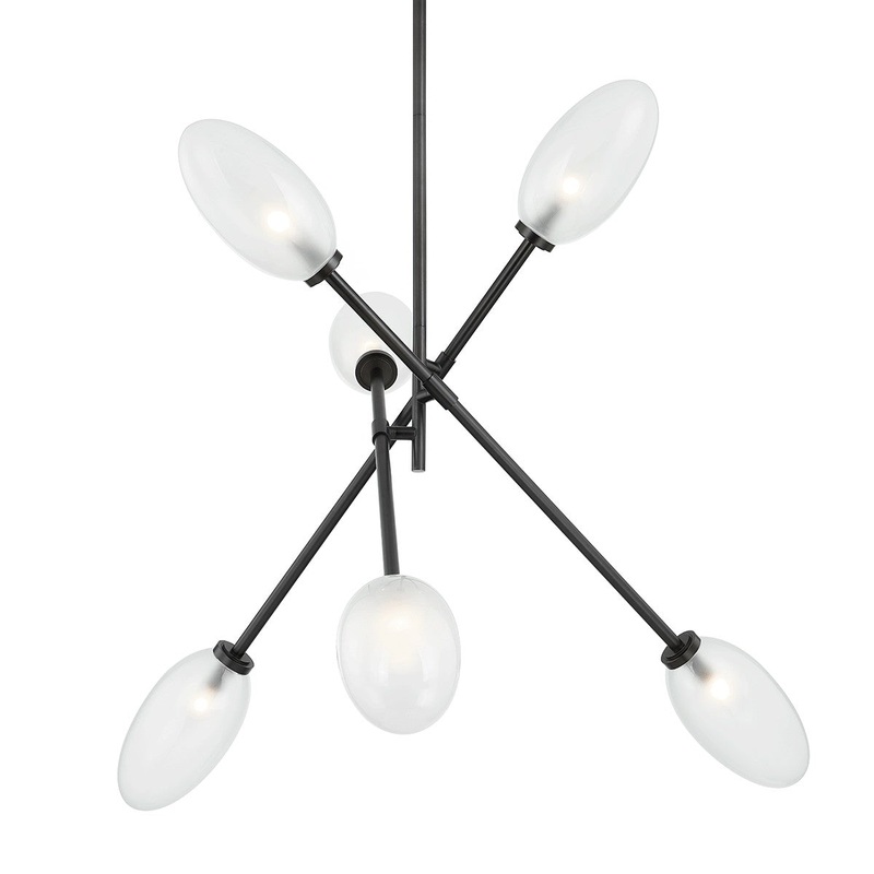 Hudson Valley 5052-BBR Alberton Six Light Chandelier, Black Brass