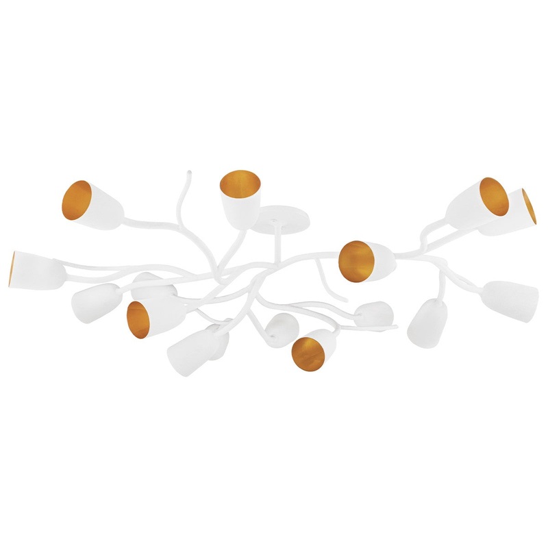 Hudson Valley 5067-WP Vine 16 Light Semi Flush Mount, White Plaster (Discontinued)