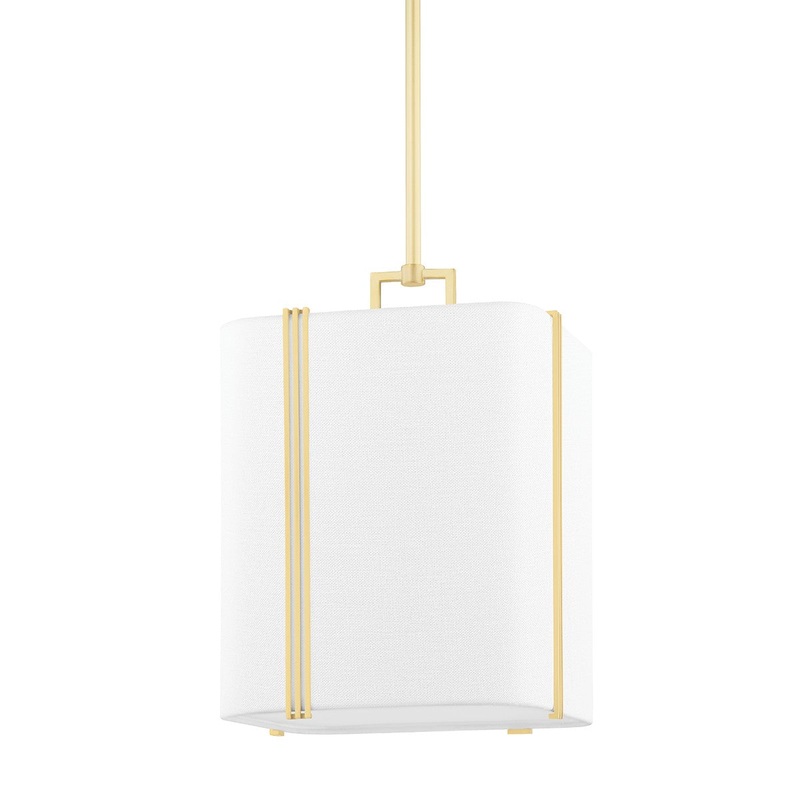 Hudson Valley 5413-AGB Downing One Light Pendant, Aged Brass (Discontinued)