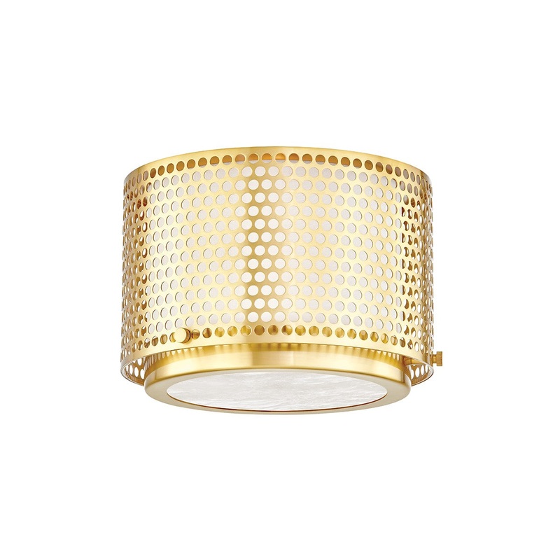Hudson Valley 5910-AGB Oracle One Light Flush Mount, Aged Brass (Discontinued)