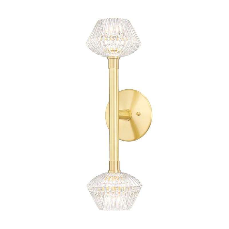 Hudson Valley 6142-AGB Barclay Two Light Wall Sconce, Aged Brass (Discontinued)