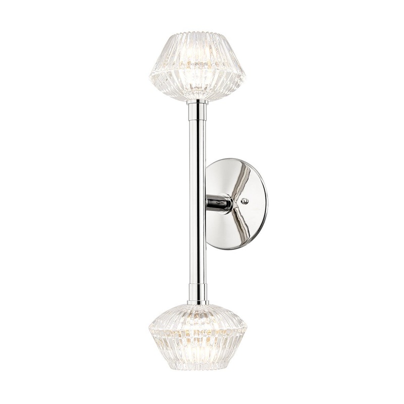 Hudson Valley 6142-PN Barclay Two Light Wall Sconce, Polished Nickel (Discontinued)