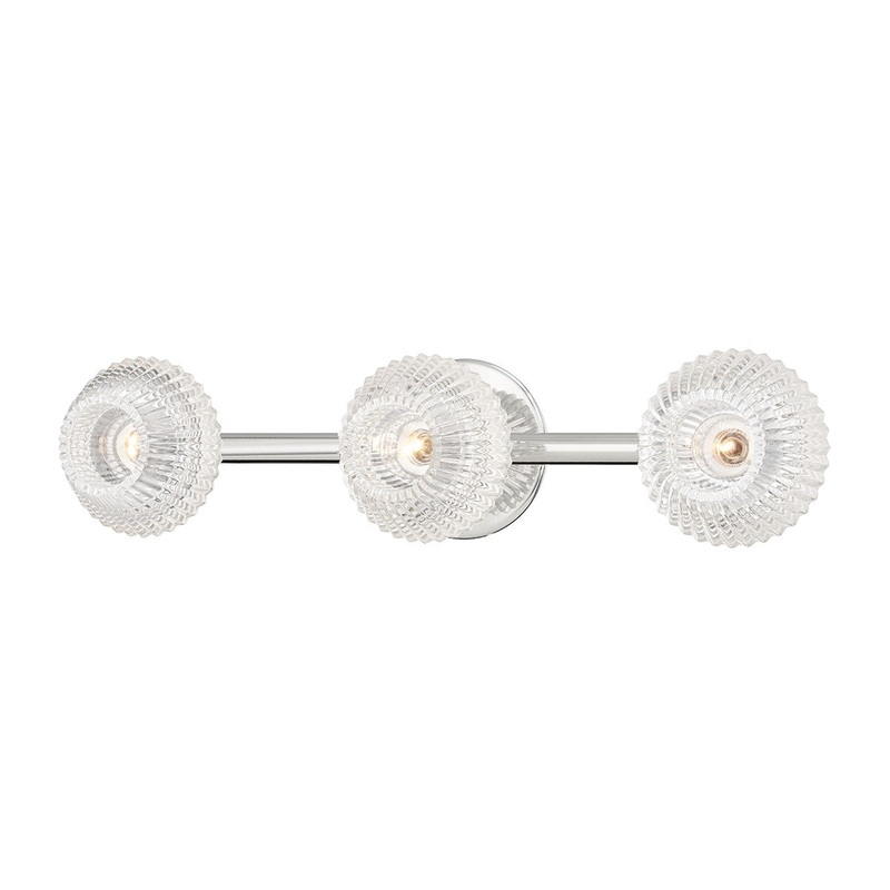 Hudson Valley 6143-PN Barclay Three Light Bath Bracket, Polished Nickel (Discontinued)