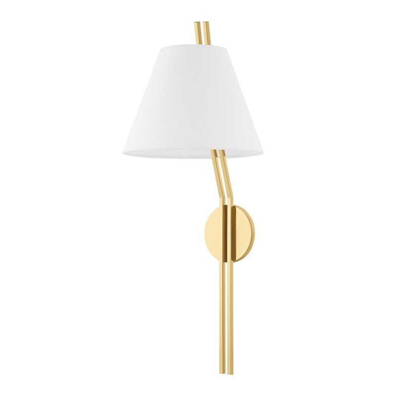 Hudson Valley 6511-AGB Shokan One Light Wall Sconce, Aged Brass