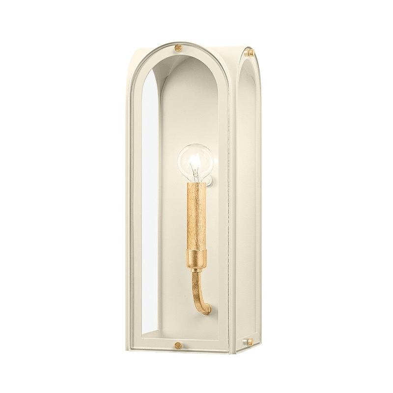 Hudson Valley 6606-VGL/SSD Lincroft One Light Wall Sconce, Vintage Gold Leaf/Soft Sand