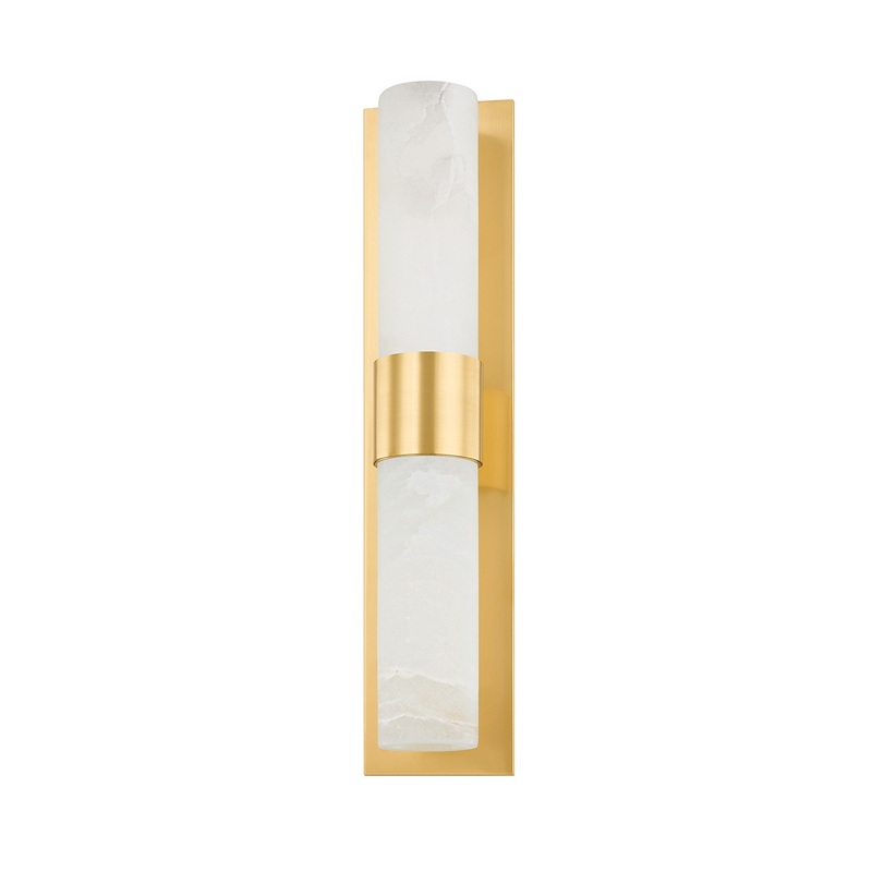 Hudson Valley 8921-AGB Stowe Two Light Wall Sconce, Aged Brass