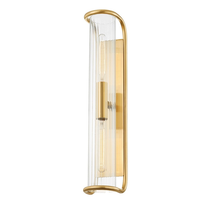 Hudson Valley 8926-AGB Fillmore Two Light Wall Sconce, Aged Brass