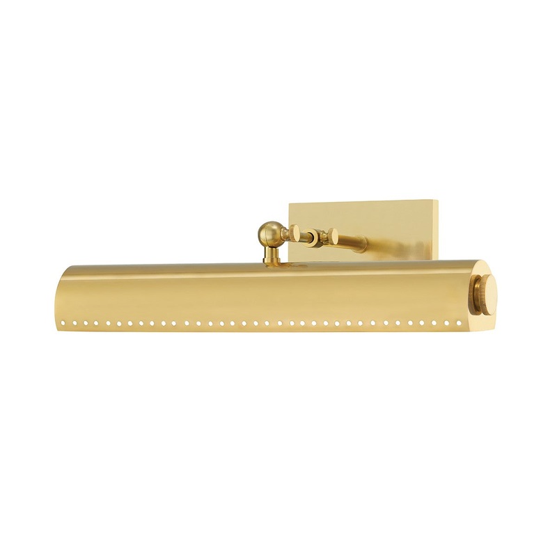 Hudson Valley MDS112-AGB Hampshire Two Light Picture Light, Aged Brass