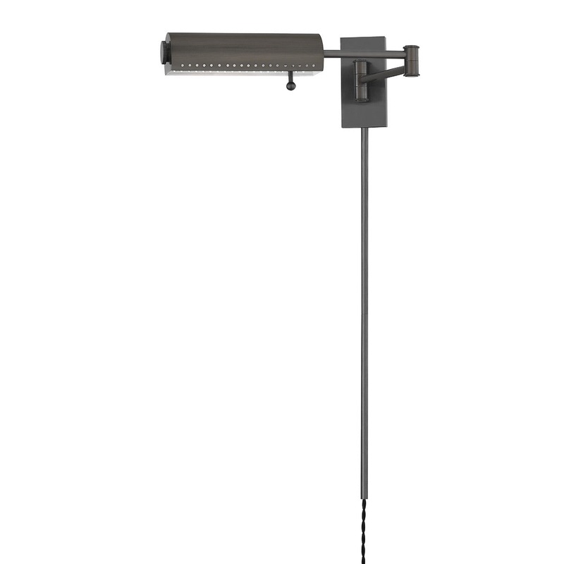 Hudson Valley MDS114-DB Hampshire One Light Wall Sconce Plug In, Distressed Bronze (Discontinued)