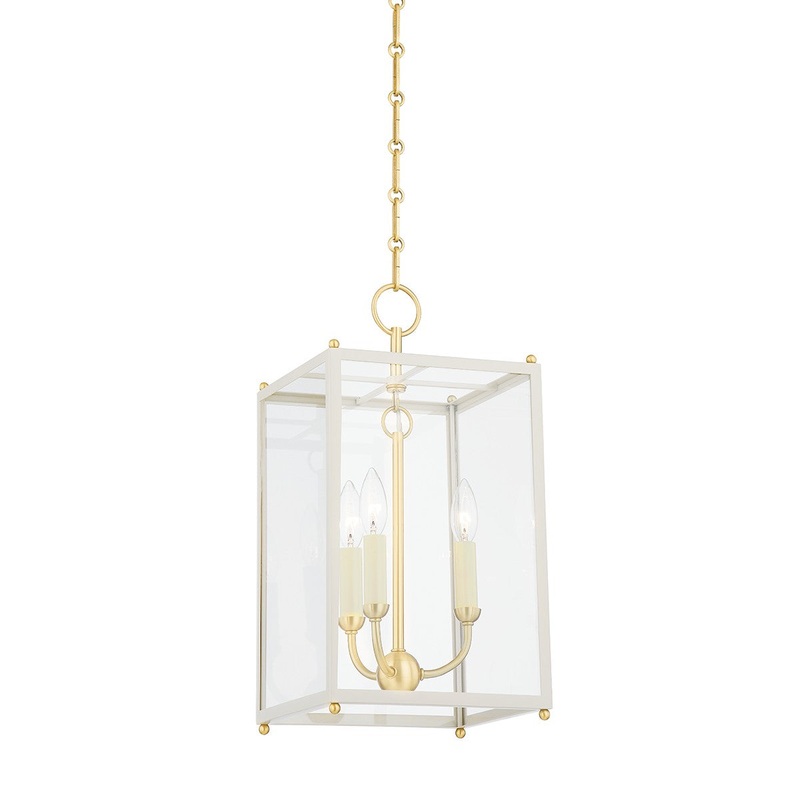Hudson Valley MDS1200-AGB/OW Chaselton Three Light Lantern, Aged Brass