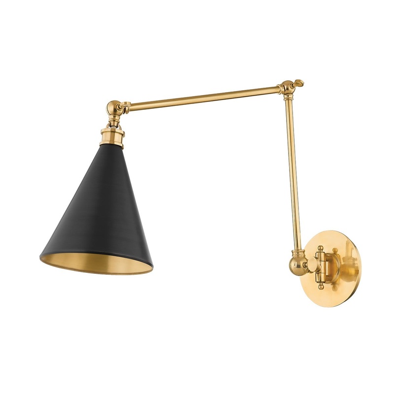 Hudson Valley MDS1301-ADB Osterley One Light Wall Sconce, Aged/Antique Distressed Bronze