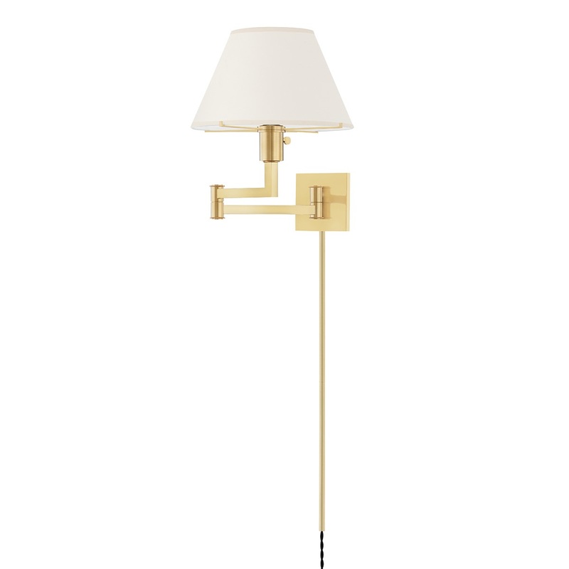Hudson Valley MDS131-AGB Leeds One Light Wall Sconce, Aged Brass (Discontinued)