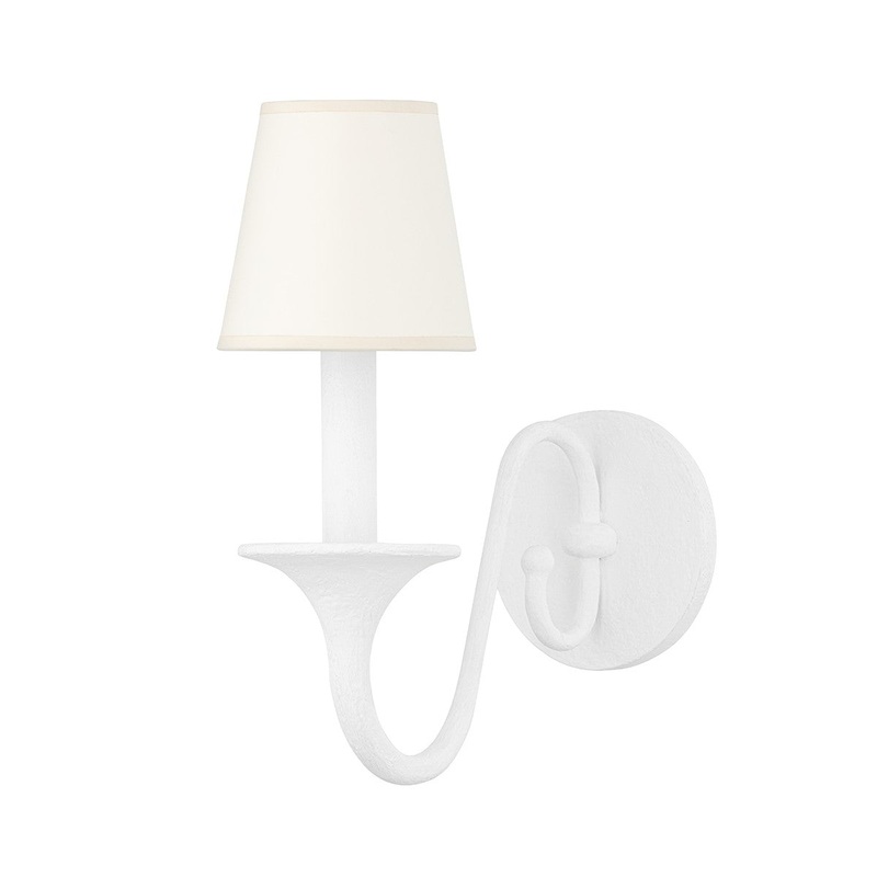 Hudson Valley MDS431-WP Windsor One Light Wall Sconce, White Plaster