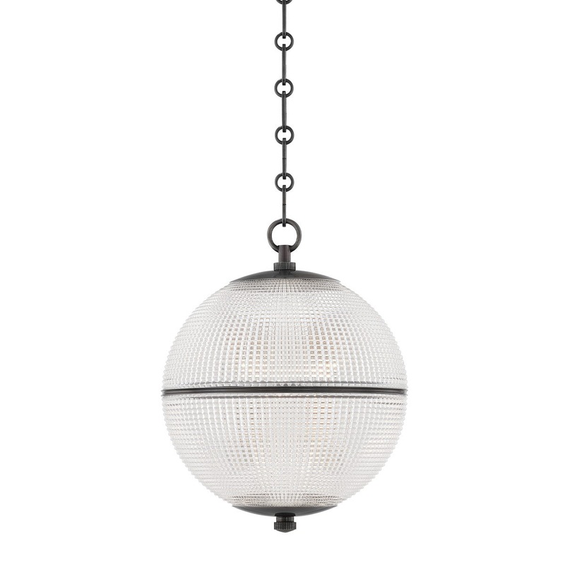 Hudson Valley MDS800-DB Sphere No. 3 One Light Pendant, Distressed Bronze
