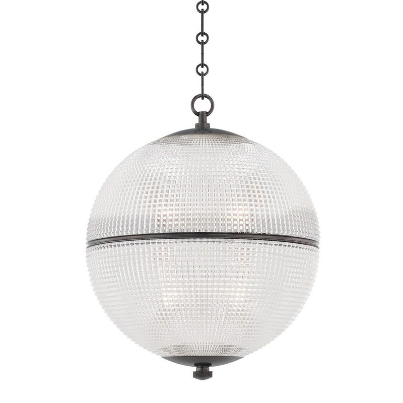 Hudson Valley MDS801-DB Sphere No. 3 One Light Pendant, Distressed Bronze