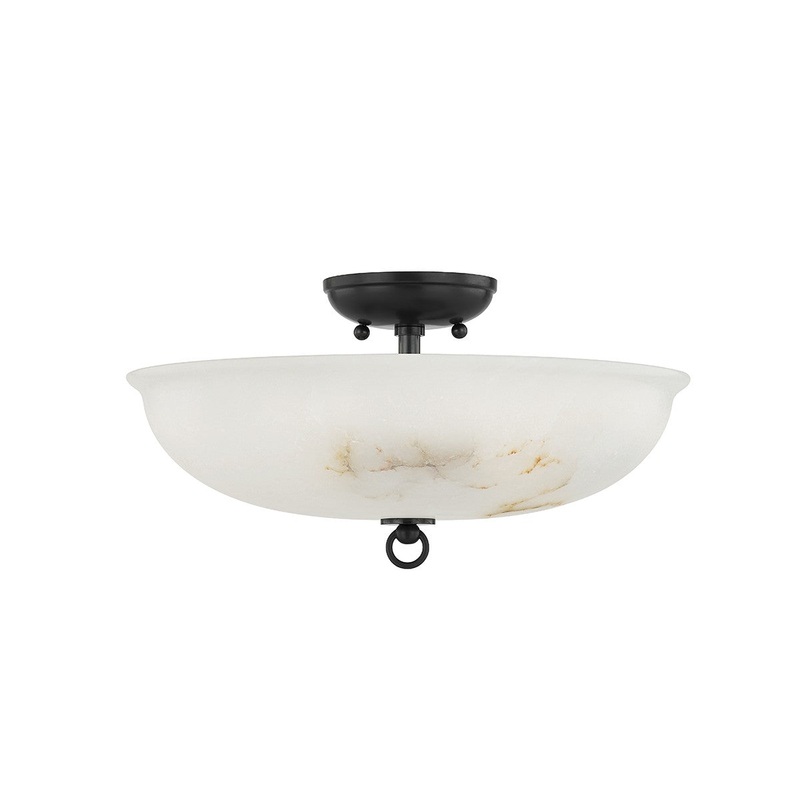 Hudson Valley MDS810-DB Somerset Three Light Semi Flush Mount, Distressed Bronze