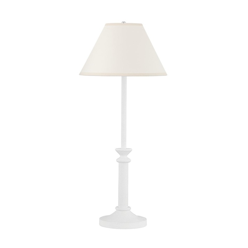 Hudson Valley MDSL440-WP Lancaster One Light Table Lamp, White Plaster (Discontinued)